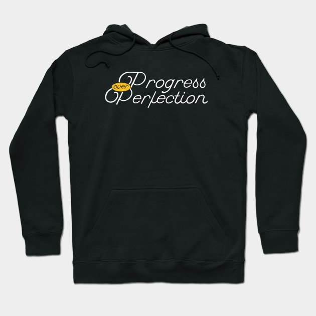 Motivational Progress Over Perfection Back to School Teacher Hoodie by Besex